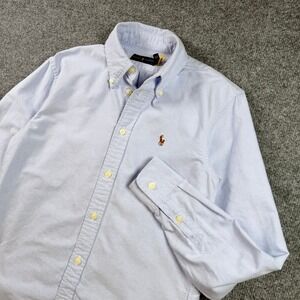 Ralph Lauren Oxford Shirt Mens XS Blue Long Sleeve Button Down Pony Logo